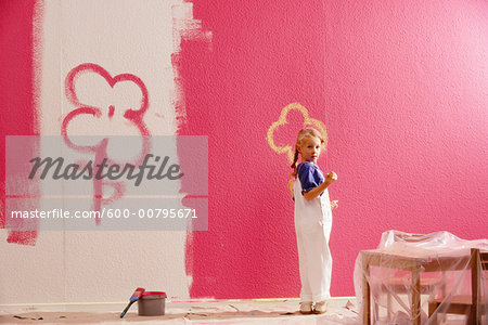 Girl Painting Room