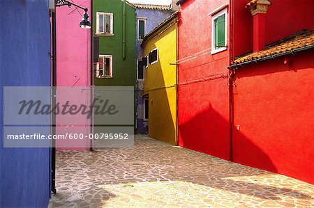 Colorful Houses, Island of Burano, Venetian Lagoon, Italy