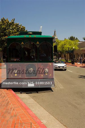 Bus parked on a roadside