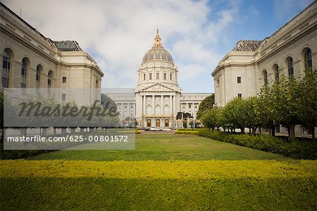 Façade d'un bâtiment, hôtel de ville, San Francisco, Californie, USA