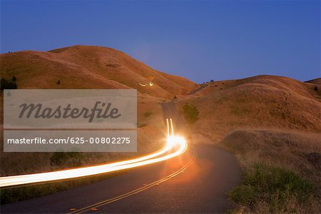 High angle view of a highway in the wilderness