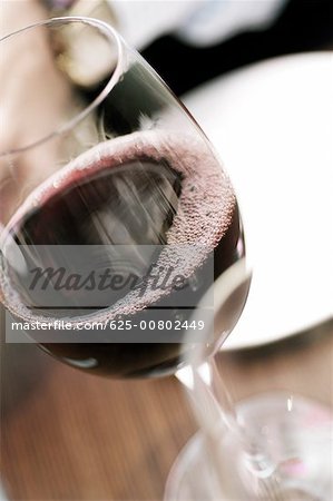 Nahaufnahme von einem Glas Wein