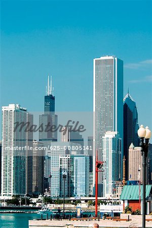 Panoramablick über die Stadt, Chicago, Illinois, USA