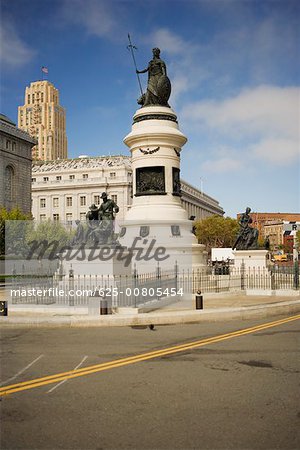 Low angle view of statue, San Francisco, California, USA