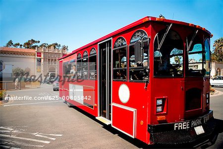 Close-up of a trolley car, San Diego, California, USA