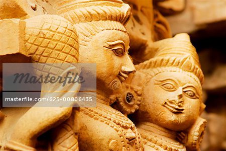 Statues in a temple, Jaisalmer, Rajasthan, India