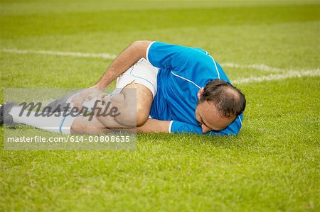 Injured footballer