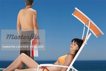 Man and Woman At Poolside