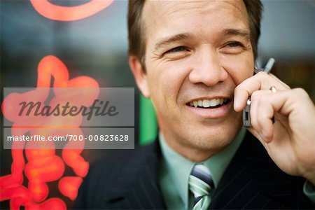 Businessman on Cellular Phone