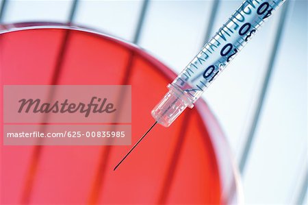 Close-up of a pipette with a needle