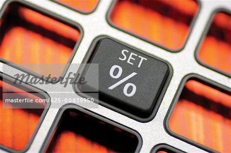 Close-up of a push button of a calculator