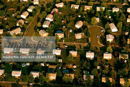 Vues aériennes de communauté Dale City dans le nord de la Virginie