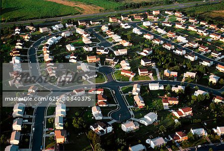 Luftbild von Suburban Wohnungen in Maryland