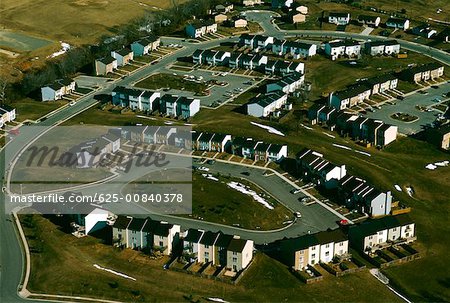 Aerial view of housing in Prince George's County, Maryland