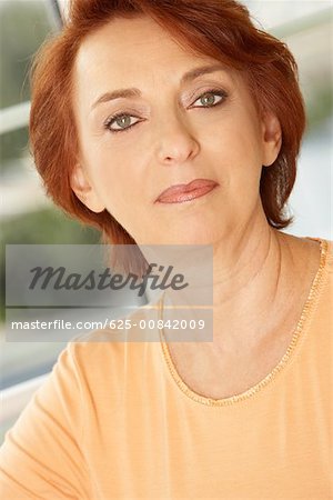 Portrait of a senior woman looking serious