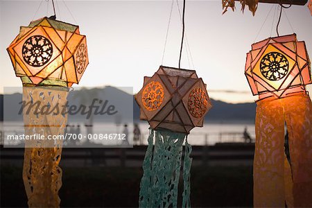 Paper Lanterns at the Loy Krathong Festival, Phayao, Thailand