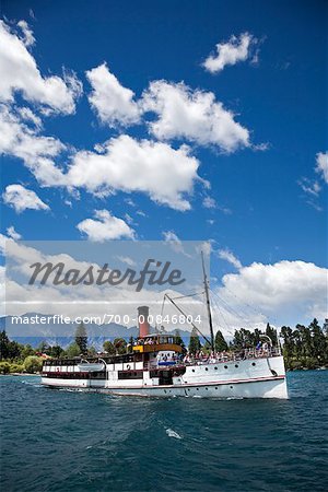 TSS Earnslaw, lac Wakatipu, Queenstown, île du Sud, Nouvelle-Zélande