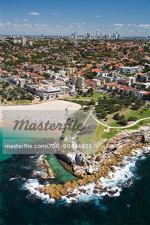 Overview of Baths at Coogee Beach, Coogee, Sydney, New South Wales, Australia