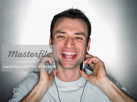 Man Listening to Music