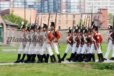 Fort York Guard marschieren, historischen Fort York, Toronto, Ontario, Kanada
