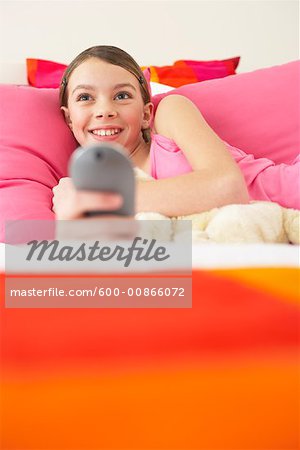Girl Watching Television