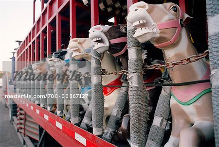 Merry-Go-Round Horses in Truck