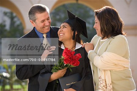 Famille à l'obtention du diplôme