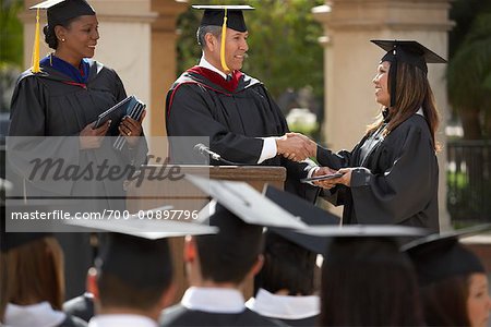 Woman Receiving Diploma