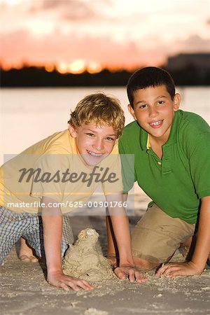 Portrait of two brothers smiling