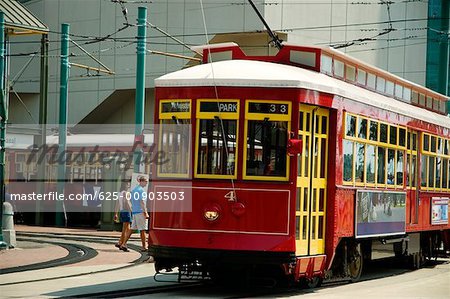 Seilbahn auf der Straße, New Orleans, Louisiana, USA