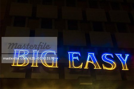 Low angle view of a neon sign, New Orleans, Louisiana, USA