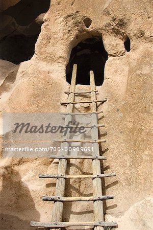 Ladder at Cliff Dwelling, Bandelier National Monument, New Mexico, USA