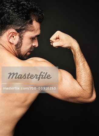 Man Flexing Bicep