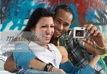 Couple Taking Self Portrait