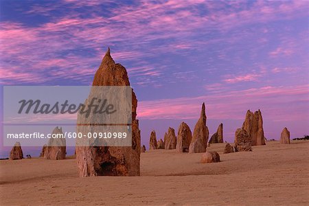 Calcaire pinacles, désert de Pinnacle, Western Australia, Australie