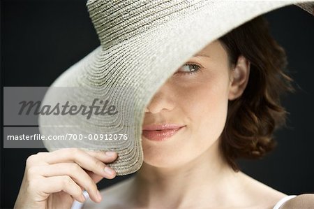 Portrait of Woman Wearing Hat