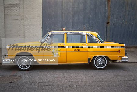 Stationnement yellow taxi cab new york