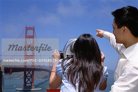 Paar am Sucher, San Fransisco, Kalifornien, USA
