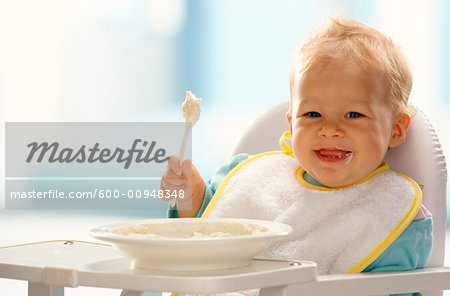 Portrait of Baby in High Chair