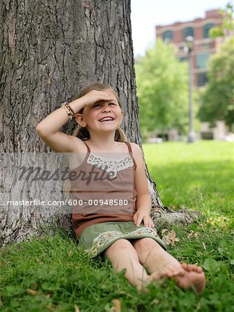 Portrait of Girl Outdoors