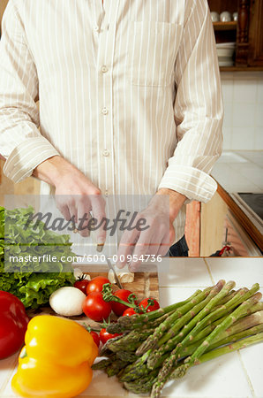 Man Chopping Vegetables