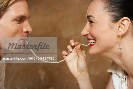 Couple Eating Pasta