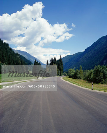 Road in the Defereggen Valley, Tirol, Austria