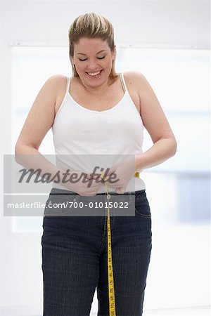 Woman Measuring Waist