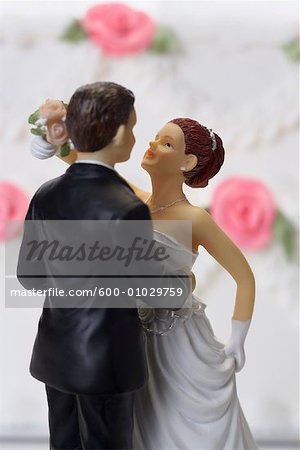Mariée et le marié gâteau Topper