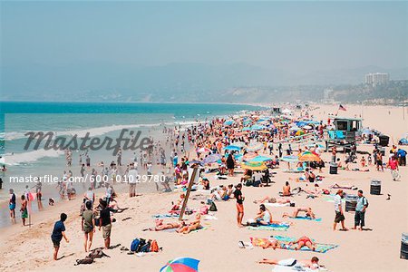Plage de Santa Monica, Californie, Etats-Unis