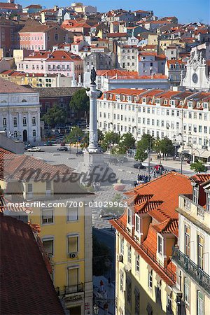 Praça Dom Pedro IV, Lisbonne, Portugal