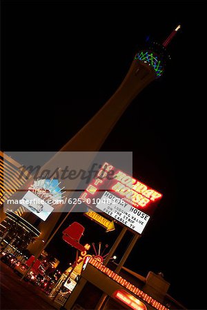 Low angle view of a tower, Stratosphere Hotel and Casino, Las Vegas, Nevada, USA