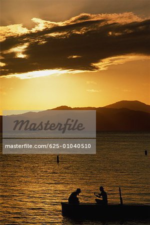 Seelandschaft bei Sonnenuntergang, St. Johns, Jungferninseln