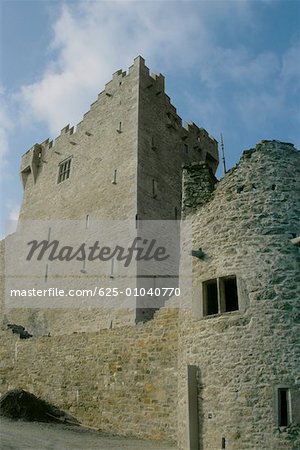 Low angle view of a castle, Ross Castle, Killarney, County Galway, Republic of Ireland